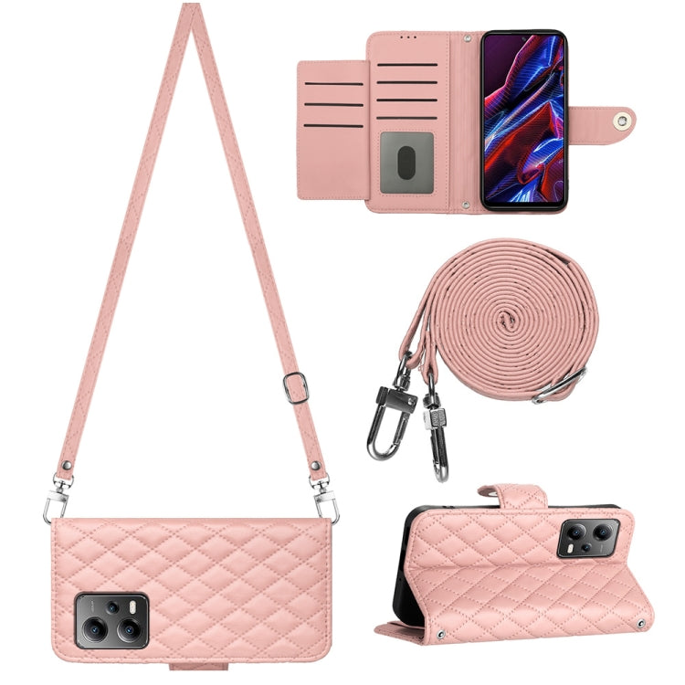 Rhombic Texture Flip Leather Phone Case with Long Lanyard, For Xiaomi Redmi Note 12 Pro 5G Global, For Xiaomi Redmi Note 12 Pro Speed, For Xiaomi Redmi Note 12 5G Global / Poco X5, For Xiaomi Redmi Note 11 Pro 5G/4G Global                              ...