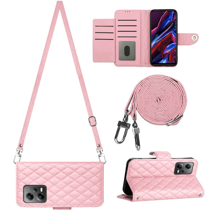 Rhombic Texture Flip Leather Phone Case with Long Lanyard, For Xiaomi Redmi Note 12 Pro 5G Global, For Xiaomi Redmi Note 12 Pro Speed, For Xiaomi Redmi Note 12 5G Global / Poco X5, For Xiaomi Redmi Note 11 Pro 5G/4G Global                              ...