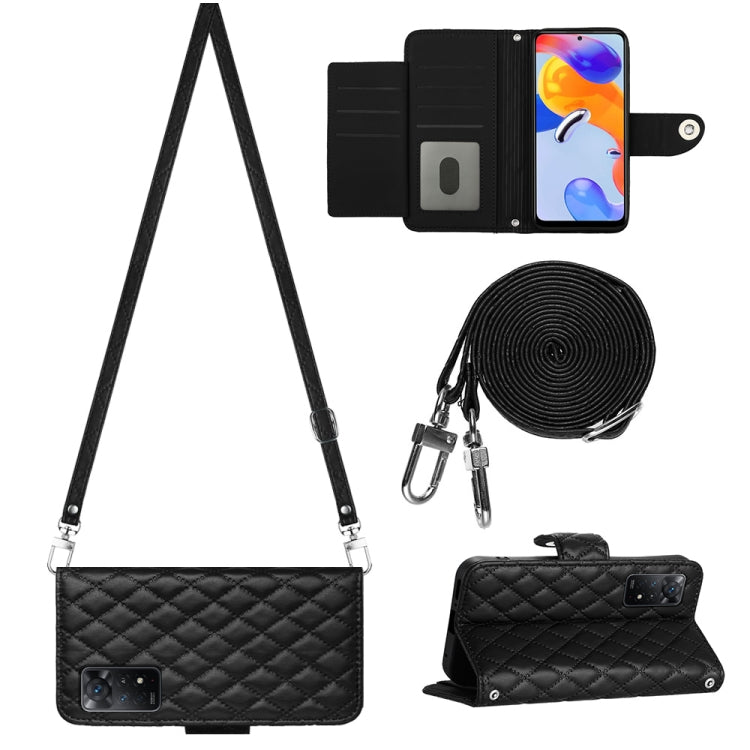 Rhombic Texture Flip Leather Phone Case with Long Lanyard, For Xiaomi Redmi Note 12 Pro 5G Global, For Xiaomi Redmi Note 12 Pro Speed, For Xiaomi Redmi Note 12 5G Global / Poco X5, For Xiaomi Redmi Note 11 Pro 5G/4G Global                              ...