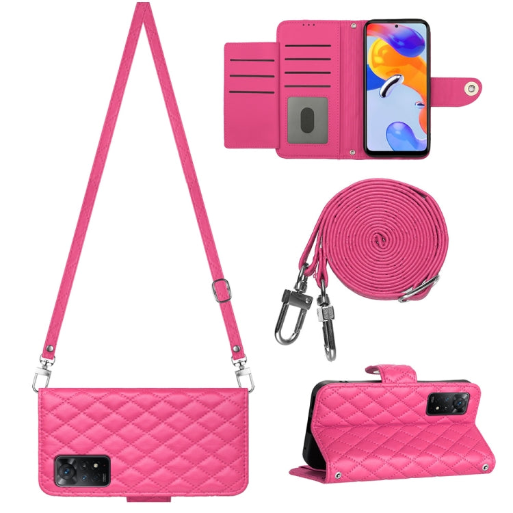 Rhombic Texture Flip Leather Phone Case with Long Lanyard, For Xiaomi Redmi Note 12 Pro 5G Global, For Xiaomi Redmi Note 12 Pro Speed, For Xiaomi Redmi Note 12 5G Global / Poco X5, For Xiaomi Redmi Note 11 Pro 5G/4G Global                              ...