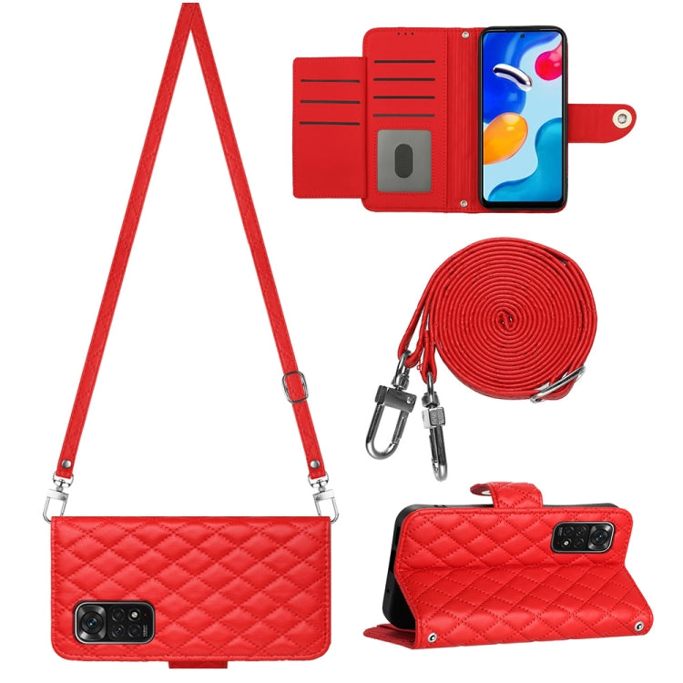Rhombic Texture Flip Leather Phone Case with Long Lanyard, For Xiaomi Redmi Note 12 Pro 5G Global, For Xiaomi Redmi Note 12 Pro Speed, For Xiaomi Redmi Note 12 5G Global / Poco X5, For Xiaomi Redmi Note 11 Pro 5G/4G Global                              ...