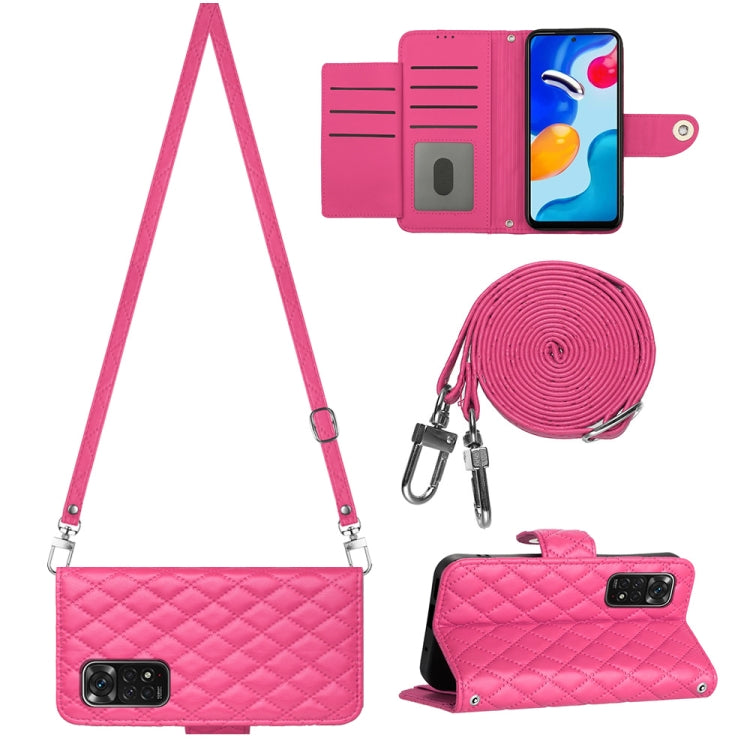 Rhombic Texture Flip Leather Phone Case with Long Lanyard, For Xiaomi Redmi Note 12 Pro 5G Global, For Xiaomi Redmi Note 12 Pro Speed, For Xiaomi Redmi Note 12 5G Global / Poco X5, For Xiaomi Redmi Note 11 Pro 5G/4G Global                              ...