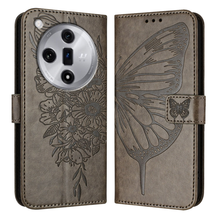 Embossed Butterfly Leather Phone Case, For OPPO A3 Pro 5G Global, For OPPO F25 Pro 5G India, For OPPO Reno 11F 5G Global, For OPPO Find X7, For OPPO Reno11 5G Global, For OPPO Reno11 Pro 5G Global