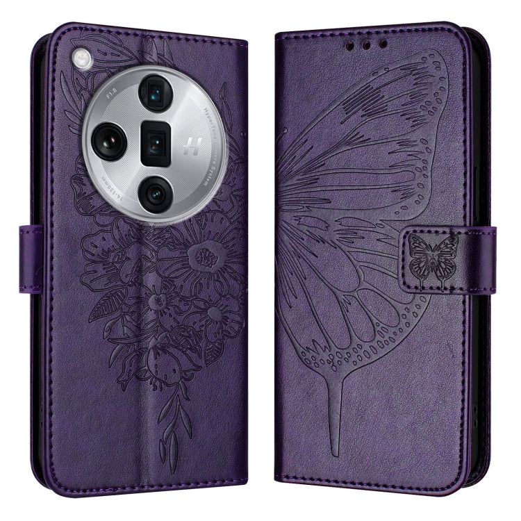 Embossed Butterfly Leather Phone Case, For OPPO Find X7 Ultra, For OPPO A2 Pro 5G / A3 Pro China, For OPPO Reno9 A JP Version, For OPPO A98 5G / F23 5G India, For OPPO Find X6 Pro, For OPPO Find X6