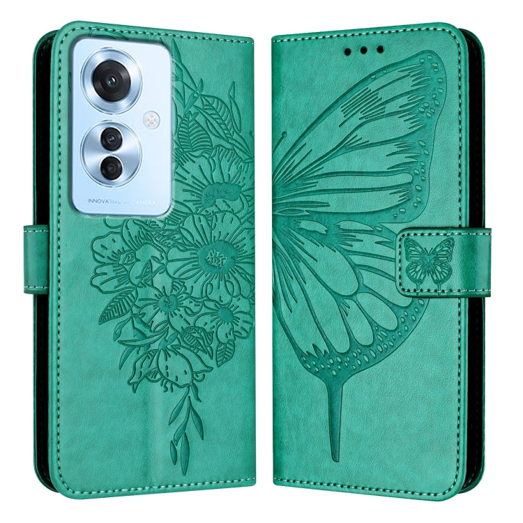 Embossed Butterfly Leather Phone Case, For OPPO A3 Pro 5G Global, For OPPO F25 Pro 5G India, For OPPO Reno 11F 5G Global, For OPPO Find X7, For OPPO Reno11 5G Global, For OPPO Reno11 Pro 5G Global