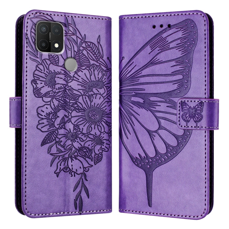 Embossed Butterfly Leather Phone Case, For OPPO A74 4G / F19 / F19s, For OPPO A95 4G Global / Reno6 Lite, For OPPO A15 / A15s / A35 2021, For OPPO A92s, For OPPO A79 5G, For OPPO A79 5G Global