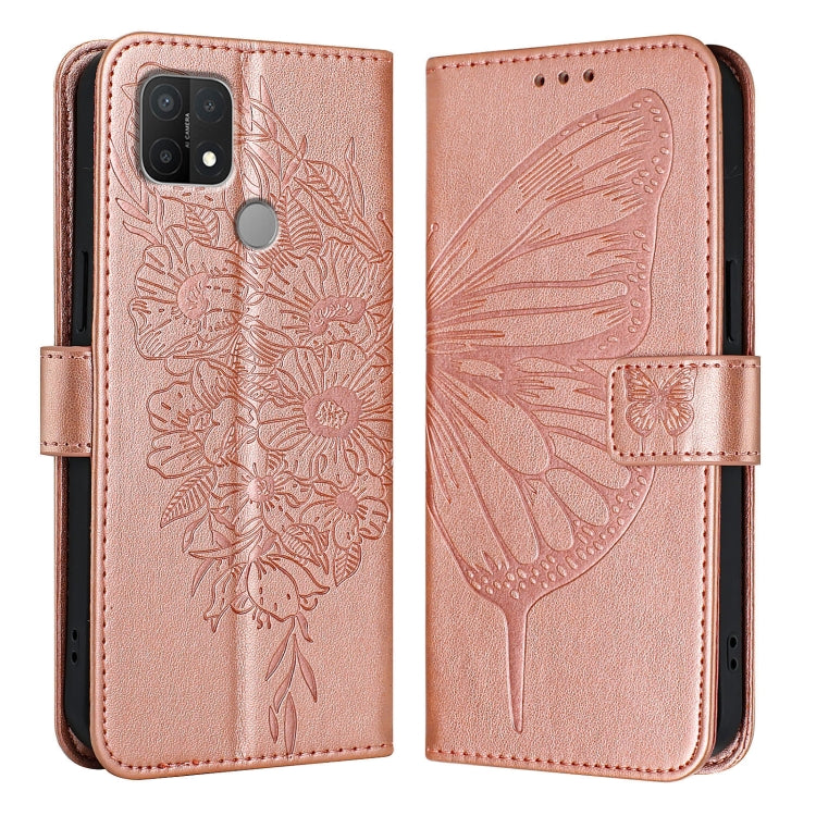 Embossed Butterfly Leather Phone Case, For OPPO A74 4G / F19 / F19s, For OPPO A95 4G Global / Reno6 Lite, For OPPO A15 / A15s / A35 2021, For OPPO A92s, For OPPO A79 5G, For OPPO A79 5G Global