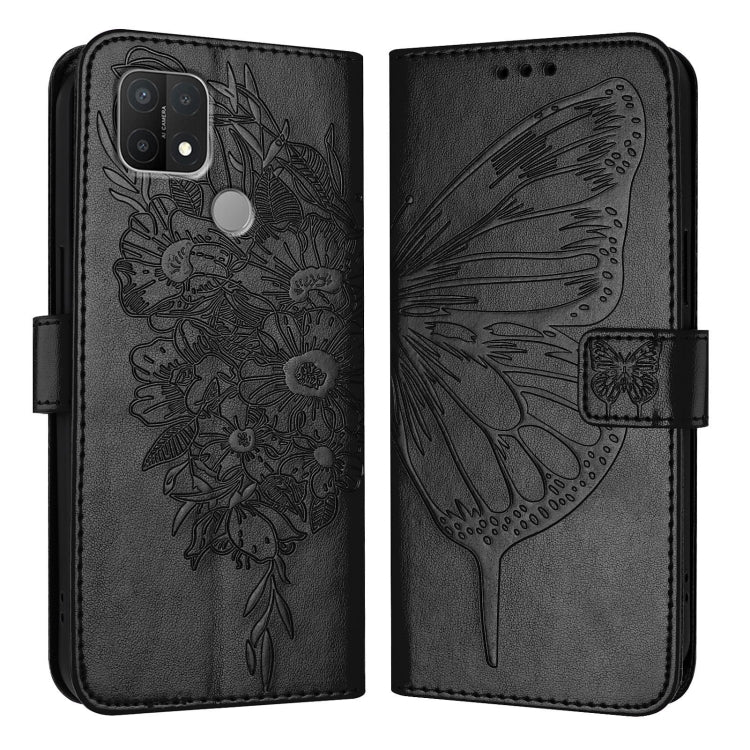 Embossed Butterfly Leather Phone Case, For OPPO A74 4G / F19 / F19s, For OPPO A95 4G Global / Reno6 Lite, For OPPO A15 / A15s / A35 2021, For OPPO A92s, For OPPO A79 5G, For OPPO A79 5G Global