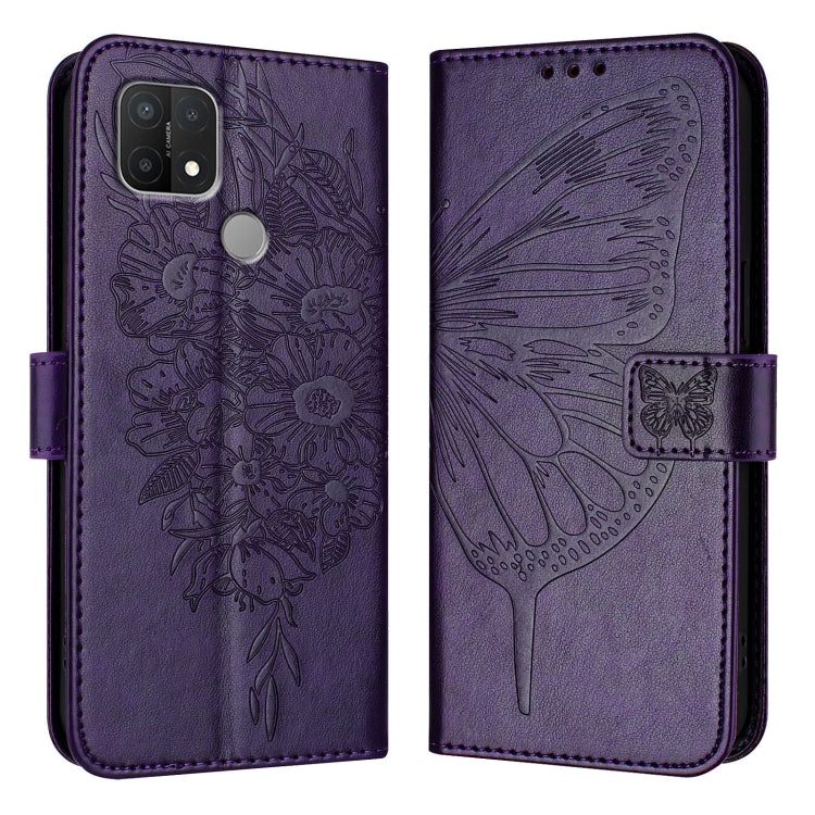 Embossed Butterfly Leather Phone Case, For OPPO A74 4G / F19 / F19s, For OPPO A95 4G Global / Reno6 Lite, For OPPO A15 / A15s / A35 2021, For OPPO A92s, For OPPO A79 5G, For OPPO A79 5G Global