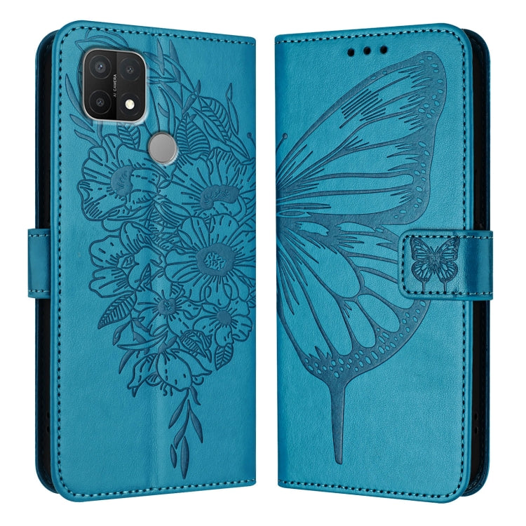 Embossed Butterfly Leather Phone Case, For OPPO A74 4G / F19 / F19s, For OPPO A95 4G Global / Reno6 Lite, For OPPO A15 / A15s / A35 2021, For OPPO A92s, For OPPO A79 5G, For OPPO A79 5G Global