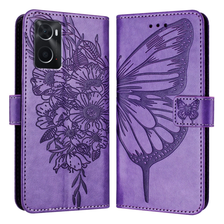 Embossed Butterfly Leather Phone Case, For OPPO Reno9 5G / Reno9 Pro 5G, For OPPO A77 5G / A97 5G, For OPPO A36 4G/A76 4G/A96 4G/K10 4G, For OPPO A32 2020 4G / A53 2020 4G, For OPPO A53s 4G / A33 2020 4G, For OPPO A11s 4G