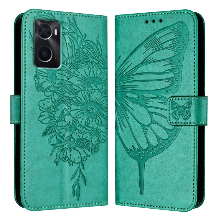 Embossed Butterfly Leather Phone Case, For OPPO Reno9 5G / Reno9 Pro 5G, For OPPO A77 5G / A97 5G, For OPPO A36 4G/A76 4G/A96 4G/K10 4G, For OPPO A32 2020 4G / A53 2020 4G, For OPPO A53s 4G / A33 2020 4G, For OPPO A11s 4G