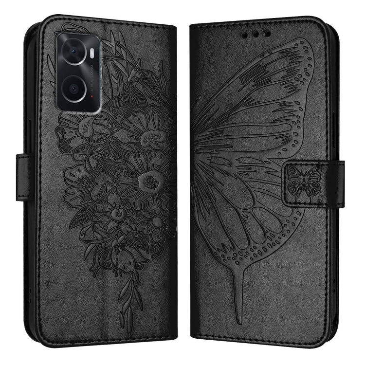 Embossed Butterfly Leather Phone Case, For OPPO Reno9 5G / Reno9 Pro 5G, For OPPO A77 5G / A97 5G, For OPPO A36 4G/A76 4G/A96 4G/K10 4G, For OPPO A32 2020 4G / A53 2020 4G, For OPPO A53s 4G / A33 2020 4G, For OPPO A11s 4G