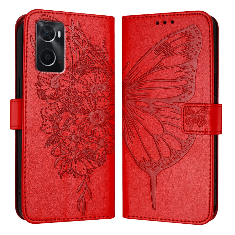 Embossed Butterfly Leather Phone Case, For OPPO Reno9 5G / Reno9 Pro 5G, For OPPO A77 5G / A97 5G, For OPPO A36 4G/A76 4G/A96 4G/K10 4G, For OPPO A32 2020 4G / A53 2020 4G, For OPPO A53s 4G / A33 2020 4G, For OPPO A11s 4G