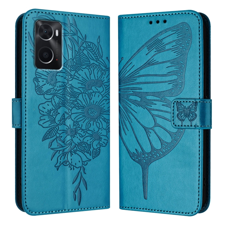 Embossed Butterfly Leather Phone Case, For OPPO Reno9 5G / Reno9 Pro 5G, For OPPO A77 5G / A97 5G, For OPPO A36 4G/A76 4G/A96 4G/K10 4G, For OPPO A32 2020 4G / A53 2020 4G, For OPPO A53s 4G / A33 2020 4G, For OPPO A11s 4G