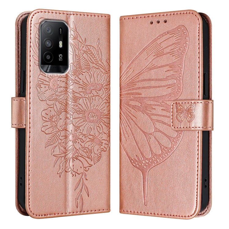 Embossed Butterfly Leather Phone Case, For OPPO A74 4G / F19 / F19s, For OPPO A95 4G Global / Reno6 Lite, For OPPO A15 / A15s / A35 2021, For OPPO A92s, For OPPO A79 5G, For OPPO A79 5G Global