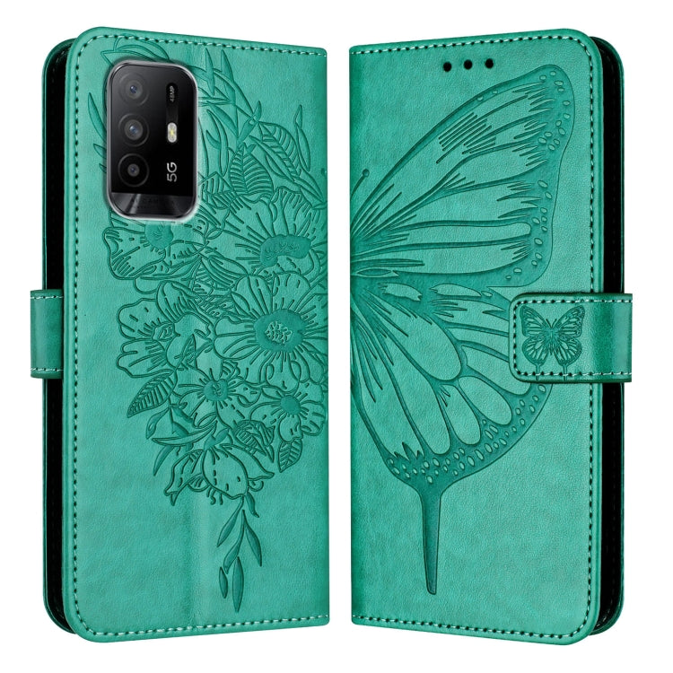 Embossed Butterfly Leather Phone Case, For OPPO A74 4G / F19 / F19s, For OPPO A95 4G Global / Reno6 Lite, For OPPO A15 / A15s / A35 2021, For OPPO A92s, For OPPO A79 5G, For OPPO A79 5G Global