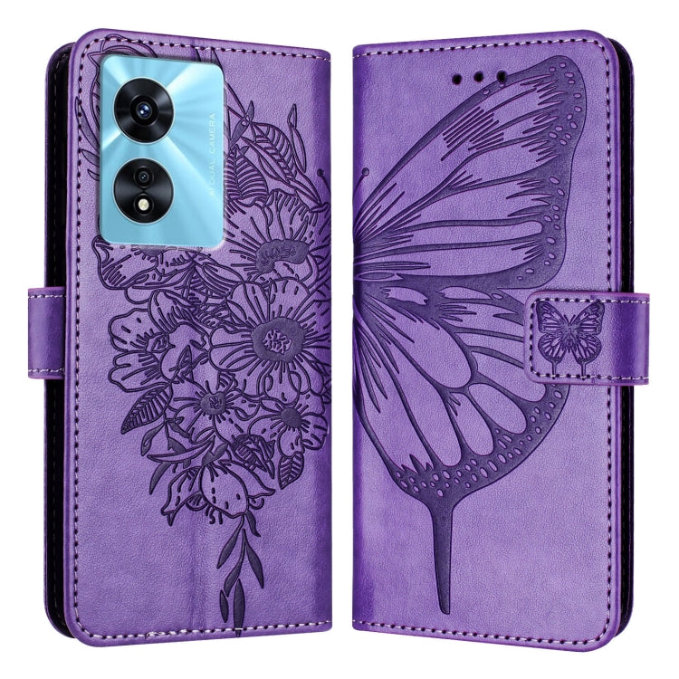 Embossed Butterfly Leather Phone Case, For OPPO Reno9 5G / Reno9 Pro 5G, For OPPO A77 5G / A97 5G, For OPPO A36 4G/A76 4G/A96 4G/K10 4G, For OPPO A32 2020 4G / A53 2020 4G, For OPPO A53s 4G / A33 2020 4G, For OPPO A11s 4G