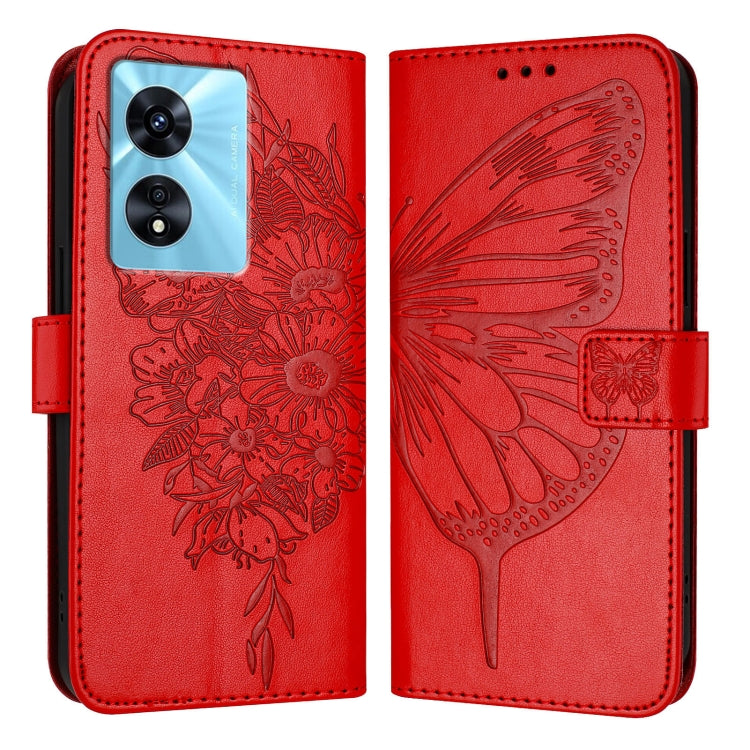 Embossed Butterfly Leather Phone Case, For OPPO Reno9 5G / Reno9 Pro 5G, For OPPO A77 5G / A97 5G, For OPPO A36 4G/A76 4G/A96 4G/K10 4G, For OPPO A32 2020 4G / A53 2020 4G, For OPPO A53s 4G / A33 2020 4G, For OPPO A11s 4G