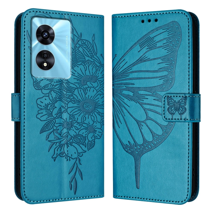 Embossed Butterfly Leather Phone Case, For OPPO Reno9 5G / Reno9 Pro 5G, For OPPO A77 5G / A97 5G, For OPPO A36 4G/A76 4G/A96 4G/K10 4G, For OPPO A32 2020 4G / A53 2020 4G, For OPPO A53s 4G / A33 2020 4G, For OPPO A11s 4G