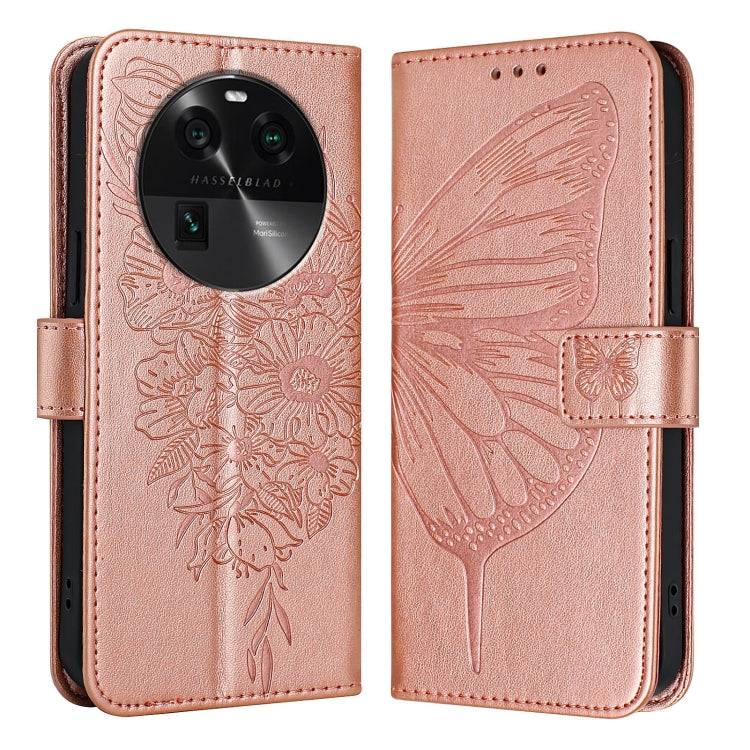 Embossed Butterfly Leather Phone Case, For OPPO Find X7 Ultra, For OPPO A2 Pro 5G / A3 Pro China, For OPPO Reno9 A JP Version, For OPPO A98 5G / F23 5G India, For OPPO Find X6 Pro, For OPPO Find X6