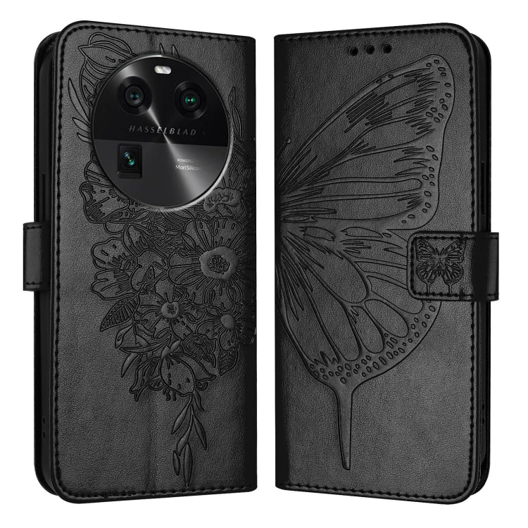 Embossed Butterfly Leather Phone Case, For OPPO Find X7 Ultra, For OPPO A2 Pro 5G / A3 Pro China, For OPPO Reno9 A JP Version, For OPPO A98 5G / F23 5G India, For OPPO Find X6 Pro, For OPPO Find X6