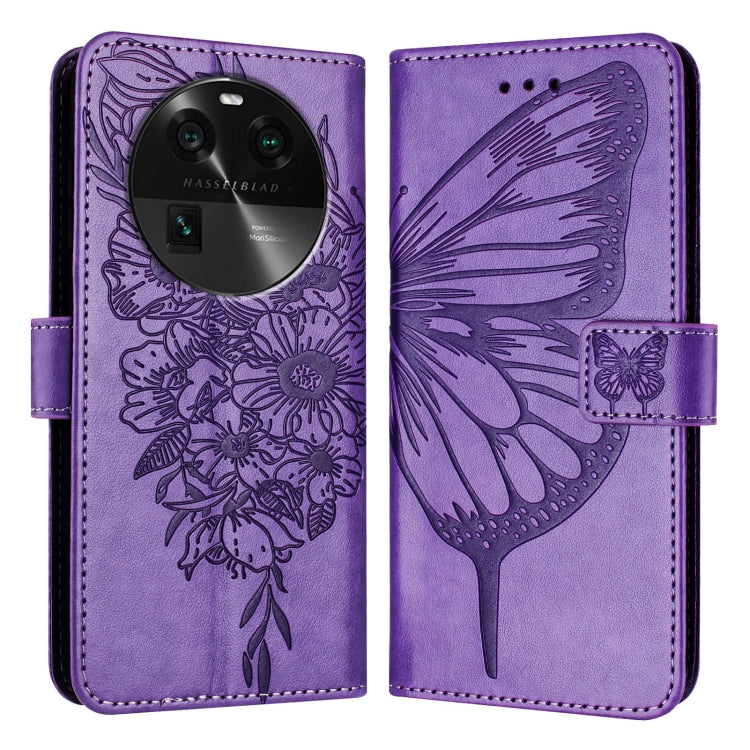 Embossed Butterfly Leather Phone Case, For OPPO Find X7 Ultra, For OPPO A2 Pro 5G / A3 Pro China, For OPPO Reno9 A JP Version, For OPPO A98 5G / F23 5G India, For OPPO Find X6 Pro, For OPPO Find X6
