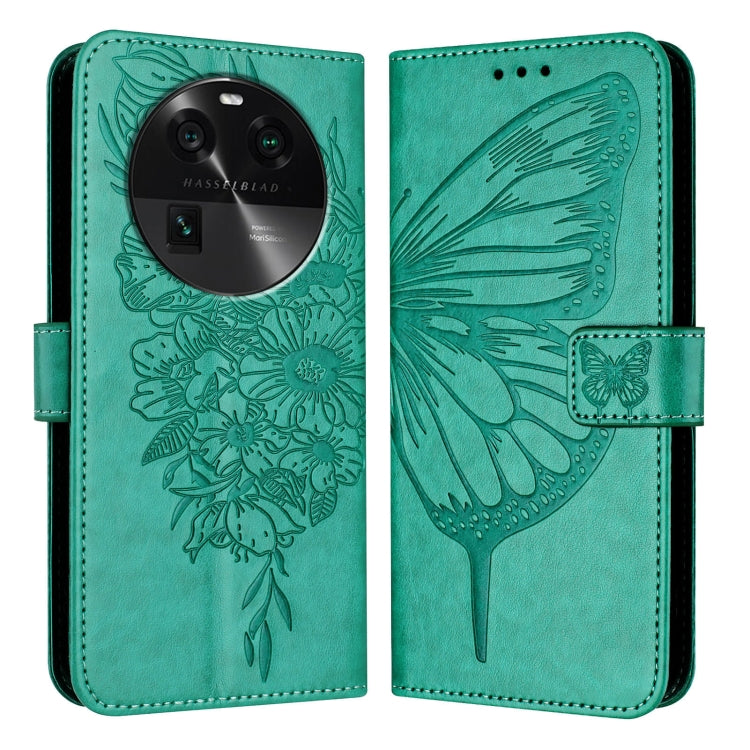 Embossed Butterfly Leather Phone Case, For OPPO Find X7 Ultra, For OPPO A2 Pro 5G / A3 Pro China, For OPPO Reno9 A JP Version, For OPPO A98 5G / F23 5G India, For OPPO Find X6 Pro, For OPPO Find X6