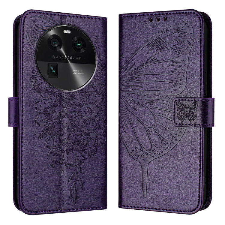 Embossed Butterfly Leather Phone Case, For OPPO Find X7 Ultra, For OPPO A2 Pro 5G / A3 Pro China, For OPPO Reno9 A JP Version, For OPPO A98 5G / F23 5G India, For OPPO Find X6 Pro, For OPPO Find X6