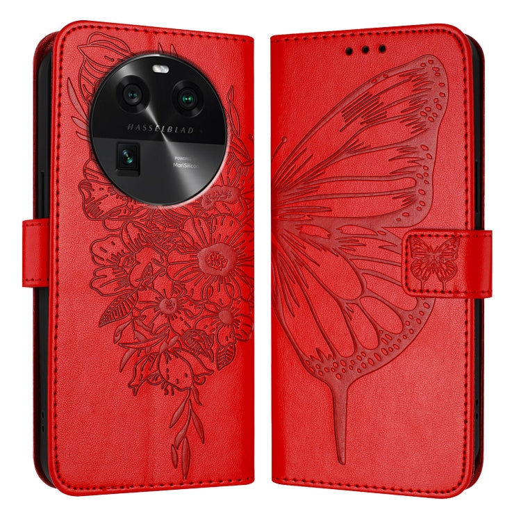 Embossed Butterfly Leather Phone Case, For OPPO Find X7 Ultra, For OPPO A2 Pro 5G / A3 Pro China, For OPPO Reno9 A JP Version, For OPPO A98 5G / F23 5G India, For OPPO Find X6 Pro, For OPPO Find X6