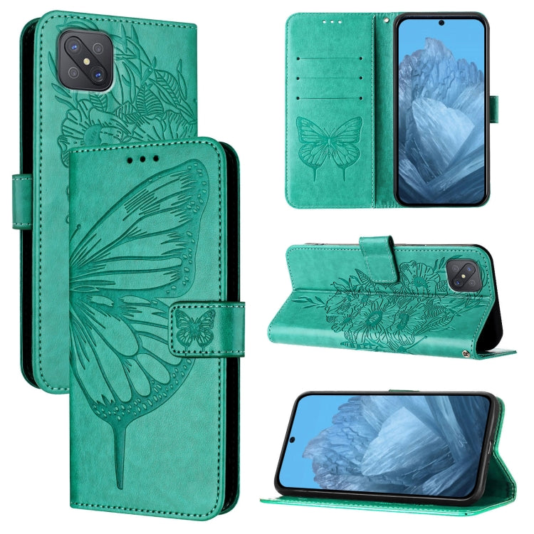 Embossed Butterfly Leather Phone Case, For OPPO A74 4G / F19 / F19s, For OPPO A95 4G Global / Reno6 Lite, For OPPO A15 / A15s / A35 2021, For OPPO A92s, For OPPO A79 5G, For OPPO A79 5G Global
