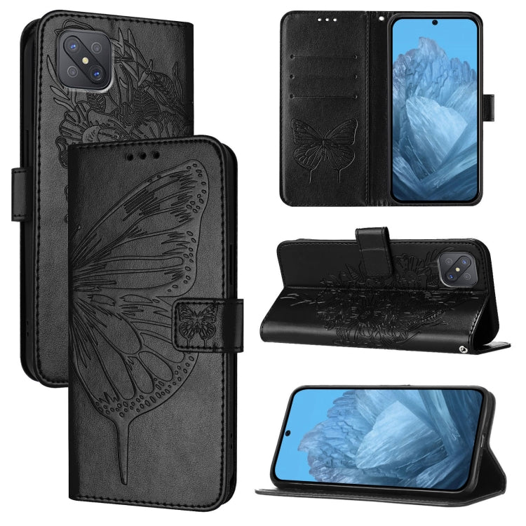 Embossed Butterfly Leather Phone Case, For OPPO A74 4G / F19 / F19s, For OPPO A95 4G Global / Reno6 Lite, For OPPO A15 / A15s / A35 2021, For OPPO A92s, For OPPO A79 5G, For OPPO A79 5G Global