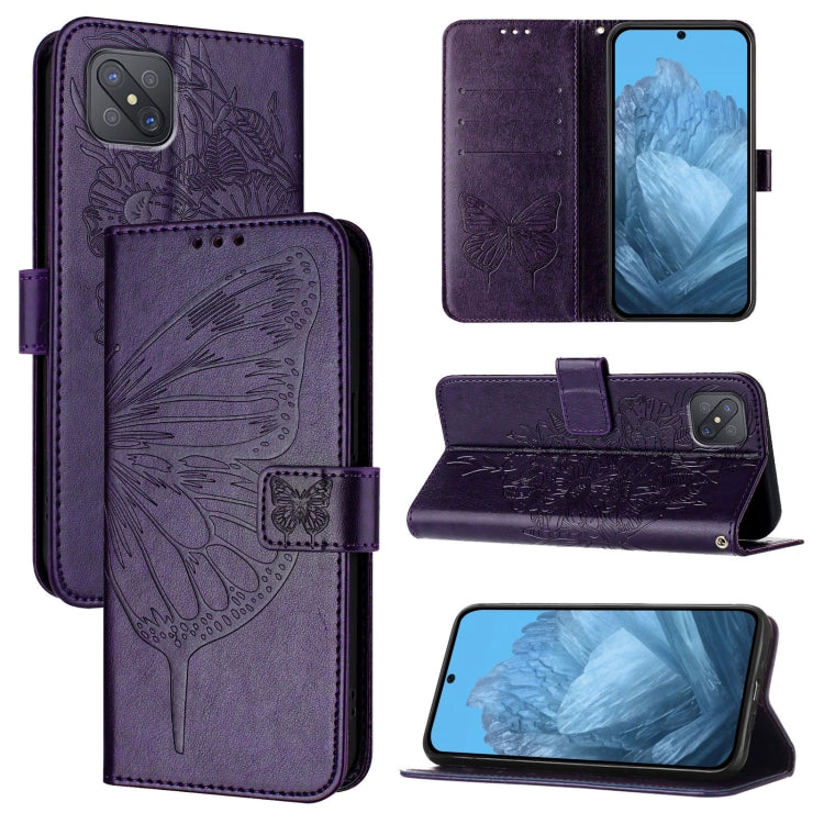 Embossed Butterfly Leather Phone Case, For OPPO A74 4G / F19 / F19s, For OPPO A95 4G Global / Reno6 Lite, For OPPO A15 / A15s / A35 2021, For OPPO A92s, For OPPO A79 5G, For OPPO A79 5G Global