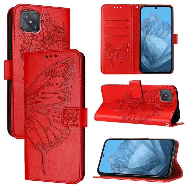 Embossed Butterfly Leather Phone Case, For OPPO A74 4G / F19 / F19s, For OPPO A95 4G Global / Reno6 Lite, For OPPO A15 / A15s / A35 2021, For OPPO A92s, For OPPO A79 5G, For OPPO A79 5G Global