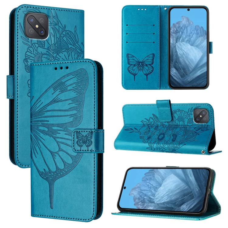 Embossed Butterfly Leather Phone Case, For OPPO A74 4G / F19 / F19s, For OPPO A95 4G Global / Reno6 Lite, For OPPO A15 / A15s / A35 2021, For OPPO A92s, For OPPO A79 5G, For OPPO A79 5G Global