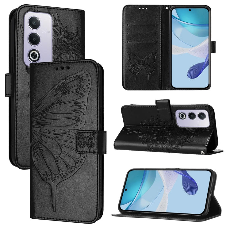 Embossed Butterfly Leather Phone Case, For OPPO A3 Pro 5G Global, For OPPO F25 Pro 5G India, For OPPO Reno 11F 5G Global, For OPPO Find X7, For OPPO Reno11 5G Global, For OPPO Reno11 Pro 5G Global