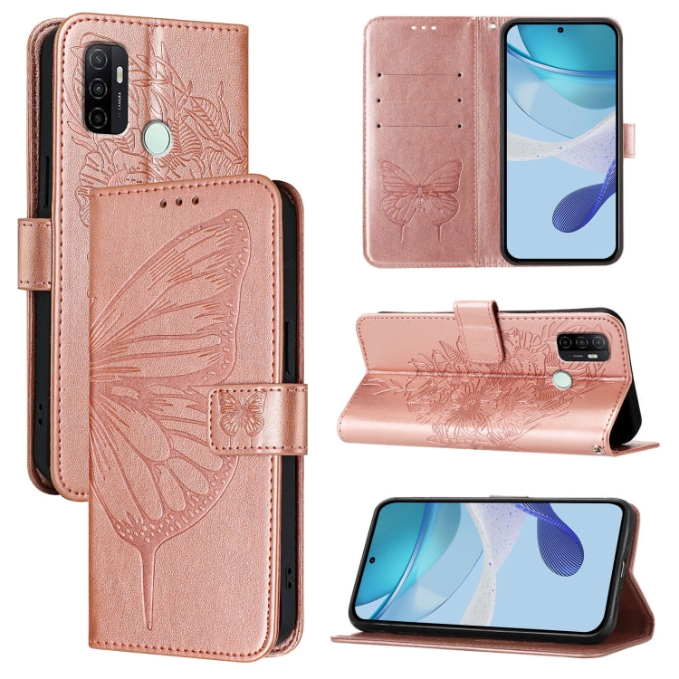 Embossed Butterfly Leather Phone Case, For OPPO Reno9 5G / Reno9 Pro 5G, For OPPO A77 5G / A97 5G, For OPPO A36 4G/A76 4G/A96 4G/K10 4G, For OPPO A32 2020 4G / A53 2020 4G, For OPPO A53s 4G / A33 2020 4G, For OPPO A11s 4G