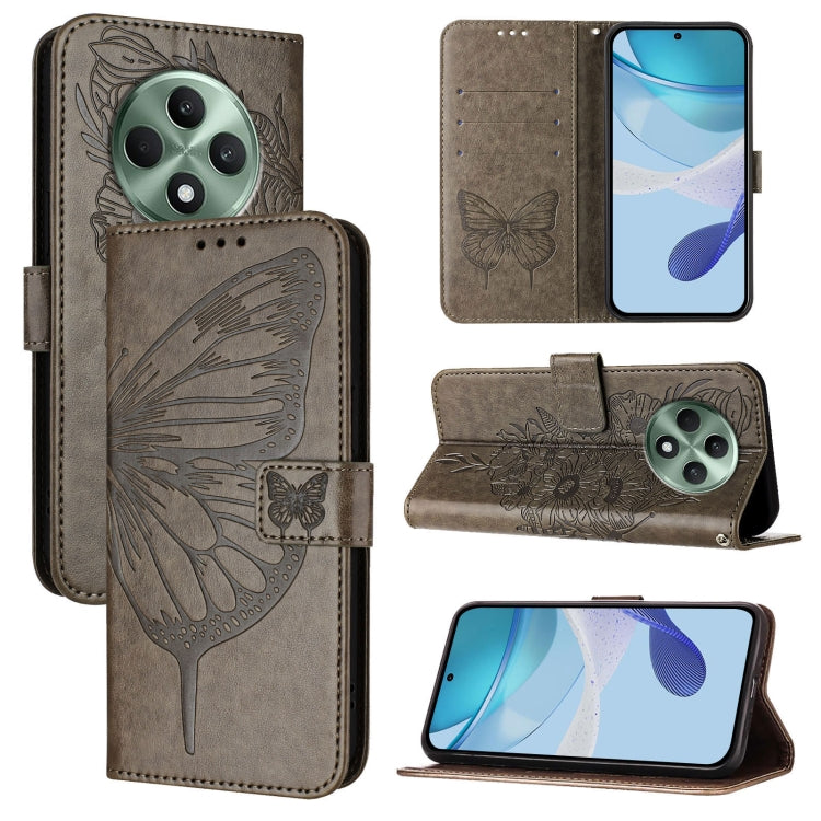 Embossed Butterfly Leather Phone Case, For OPPO A80 5G EU, For OPPO K12x 5G Global, For OPPO Reno12 F 5G Global, For OPPO Reno12 Pro 5G Global, For OPPO Reno12 5G Global, For OPPO A60 4G Global