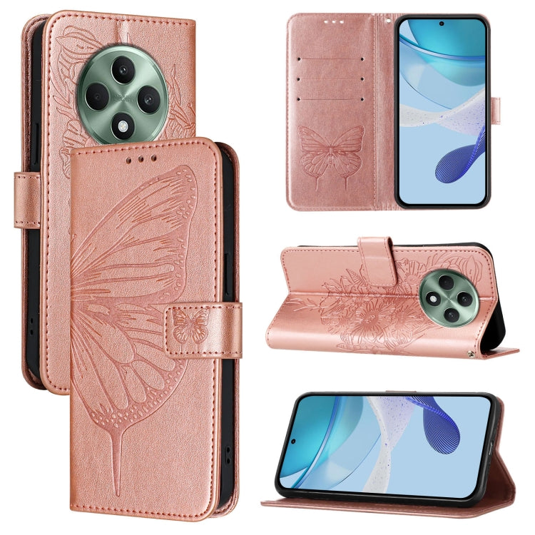 Embossed Butterfly Leather Phone Case, For OPPO A80 5G EU, For OPPO K12x 5G Global, For OPPO Reno12 F 5G Global, For OPPO Reno12 Pro 5G Global, For OPPO Reno12 5G Global, For OPPO A60 4G Global
