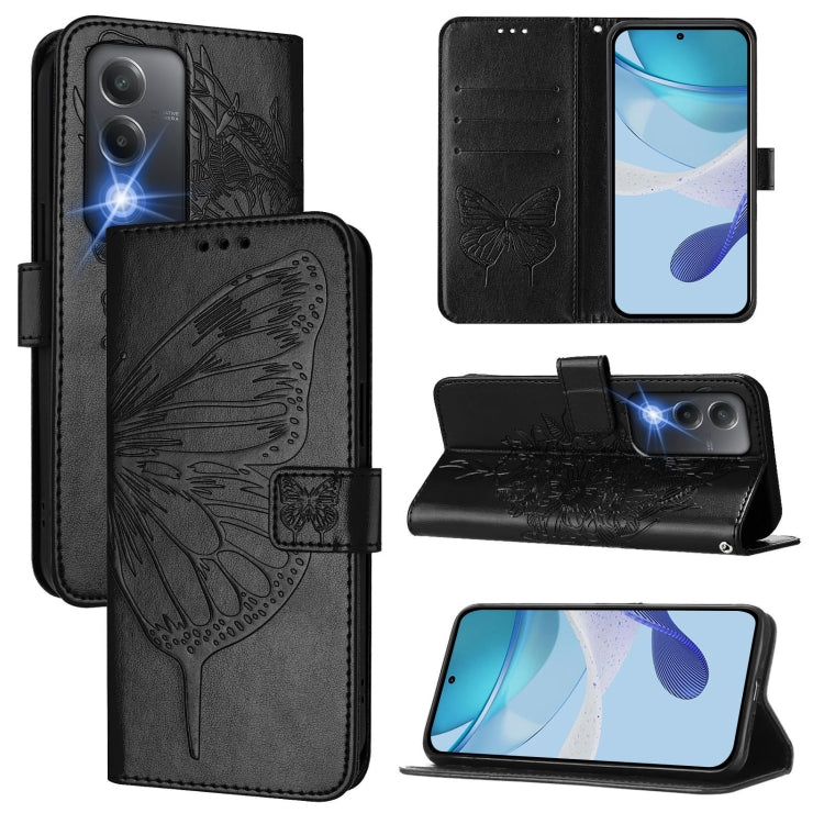 Embossed Butterfly Leather Phone Case, For OPPO A80 5G EU, For OPPO K12x 5G Global, For OPPO Reno12 F 5G Global, For OPPO Reno12 Pro 5G Global, For OPPO Reno12 5G Global, For OPPO A60 4G Global