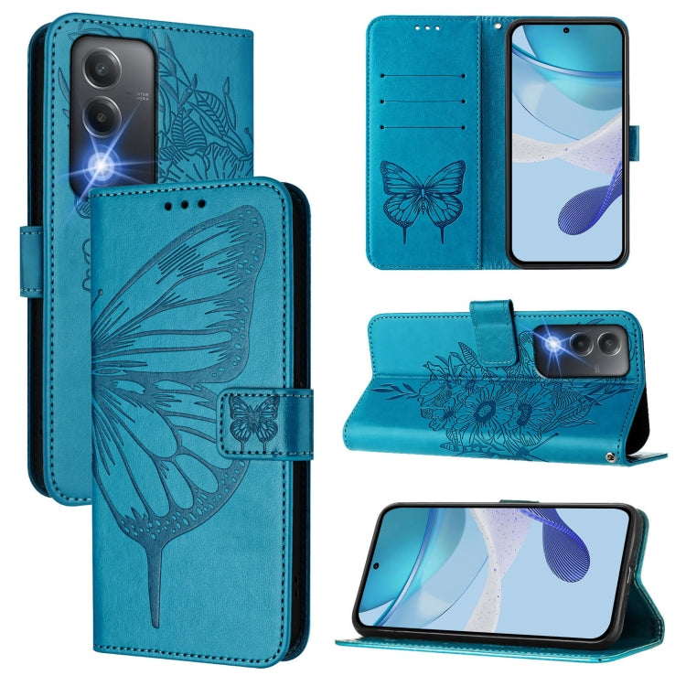 Embossed Butterfly Leather Phone Case, For OPPO A80 5G EU, For OPPO K12x 5G Global, For OPPO Reno12 F 5G Global, For OPPO Reno12 Pro 5G Global, For OPPO Reno12 5G Global, For OPPO A60 4G Global