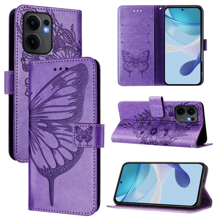 Embossed Butterfly Leather Phone Case, For OPPO Reno14 Pro 5G Global, For OPPO Reno14 5G Global, For OPPO A5 Pro 5G Global, For OPPO Reno13 F 5G Global / Reno13 F 4G, For OPPO Reno13 F 5G Global, For OPPO A5 Pro China