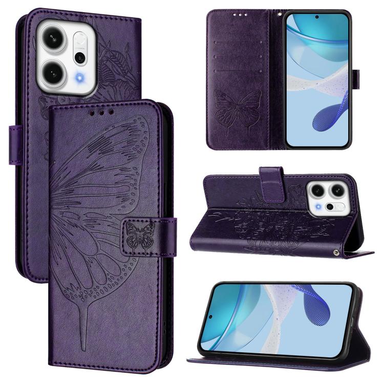 Embossed Butterfly Leather Phone Case, For OPPO Reno14 Pro 5G Global, For OPPO Reno14 5G Global, For OPPO A5 Pro 5G Global, For OPPO Reno13 F 5G Global / Reno13 F 4G, For OPPO Reno13 F 5G Global, For OPPO A5 Pro China