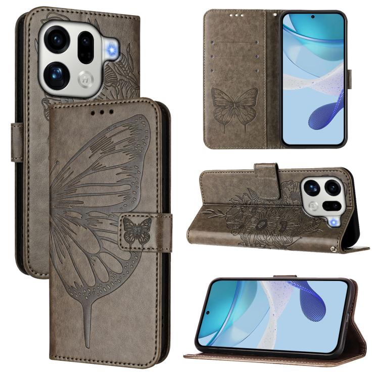Embossed Butterfly Leather Phone Case, For OPPO A6 GT 5G, For OPPO Find X9 Pro, For OPPO K13 Turbo 5G / K13 Turbo Pro 5G, For OPPO Reno14 F 5G, For OPPO A5x 4G Global / 5G Global, For OPPO A5 5G Global / A3 Pro 5G Global