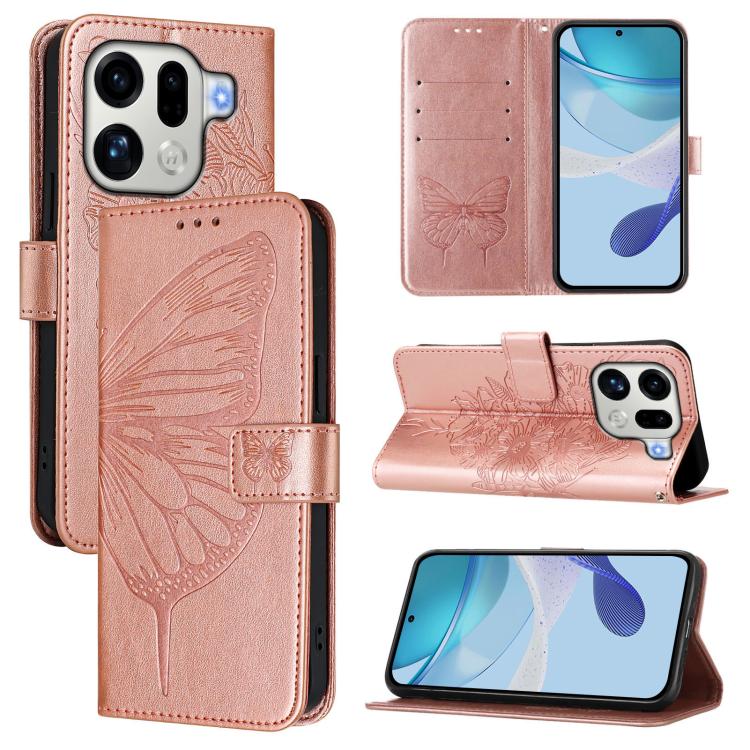Embossed Butterfly Leather Phone Case, For OPPO A6 GT 5G, For OPPO Find X9 Pro, For OPPO K13 Turbo 5G / K13 Turbo Pro 5G, For OPPO Reno14 F 5G, For OPPO A5x 4G Global / 5G Global, For OPPO A5 5G Global / A3 Pro 5G Global