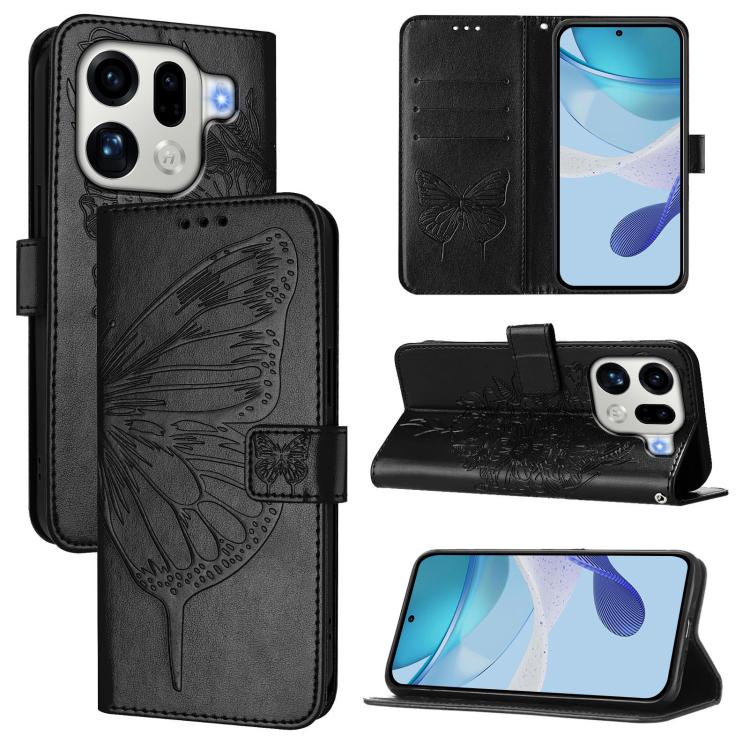Embossed Butterfly Leather Phone Case, For OPPO A6 GT 5G, For OPPO Find X9 Pro, For OPPO K13 Turbo 5G / K13 Turbo Pro 5G, For OPPO Reno14 F 5G, For OPPO A5x 4G Global / 5G Global, For OPPO A5 5G Global / A3 Pro 5G Global