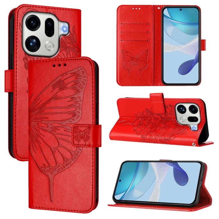 Embossed Butterfly Leather Phone Case, For OPPO A6 GT 5G, For OPPO Find X9 Pro, For OPPO K13 Turbo 5G / K13 Turbo Pro 5G, For OPPO Reno14 F 5G, For OPPO A5x 4G Global / 5G Global, For OPPO A5 5G Global / A3 Pro 5G Global