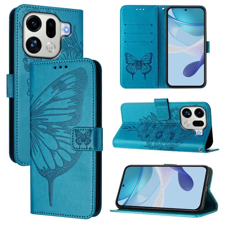 Embossed Butterfly Leather Phone Case, For OPPO A6 GT 5G, For OPPO Find X9 Pro, For OPPO K13 Turbo 5G / K13 Turbo Pro 5G, For OPPO Reno14 F 5G, For OPPO A5x 4G Global / 5G Global, For OPPO A5 5G Global / A3 Pro 5G Global