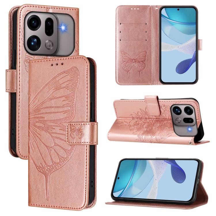 Embossed Butterfly Leather Phone Case, For OPPO Reno16 F / Reno16 FS 5G, For OPPO Reno16 / Reno16 Pro 5G Global, For OPPO Find X9s Pro 5G, For OPPO Find X9 Ultra, For OPPO A6s Pro 4G, For OPPO Find X9