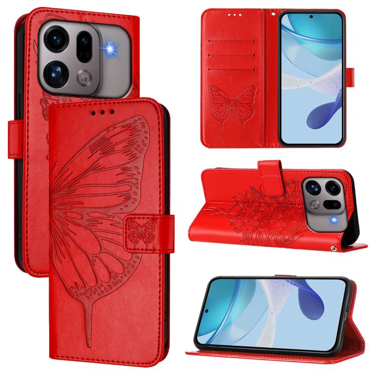 Embossed Butterfly Leather Phone Case, For OPPO Reno16 F / Reno16 FS 5G, For OPPO Reno16 / Reno16 Pro 5G Global, For OPPO Find X9s Pro 5G, For OPPO Find X9 Ultra, For OPPO A6s Pro 4G, For OPPO Find X9